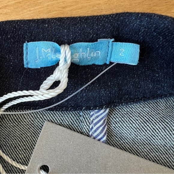 NWT J MCLAUGHLIN BLAZER 2 DENIM COTTON BLD DBL BREASTED DK BLUE CAREER CASUAL - Picture 10 of 12